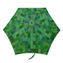 Green Blocks Pattern Backdrop Mini Folding Umbrellas View1