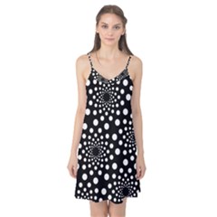 Dot Dots Round Black And White Camis Nightgown by Nexatart