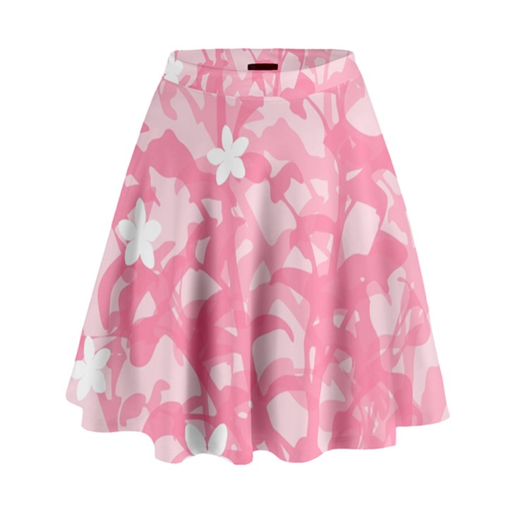 Plant Flowers Bird Spring High Waist Skirt