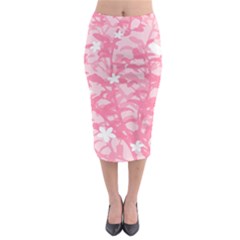 Plant Flowers Bird Spring Midi Pencil Skirt by Nexatart