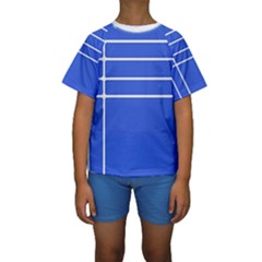 Stripes Pattern Template Texture Kids  Short Sleeve Swimwear