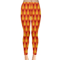 Simple Minimal Flame Background Leggings  by Nexatart