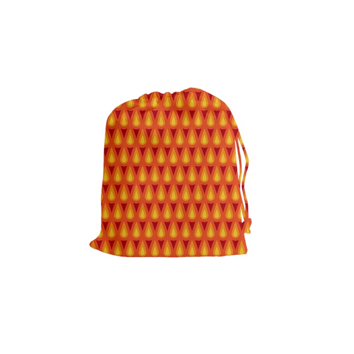 Simple Minimal Flame Background Drawstring Pouches (Small) 