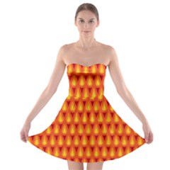 Simple Minimal Flame Background Strapless Bra Top Dress by Nexatart