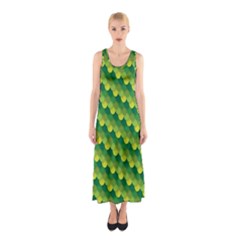 Dragon Scale Scales Pattern Sleeveless Maxi Dress by Nexatart