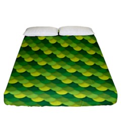 Dragon Scale Scales Pattern Fitted Sheet (king Size)