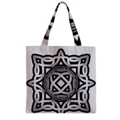 Celtic Draw Drawing Hand Draw Zipper Grocery Tote Bag by Nexatart