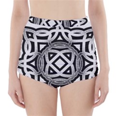 Celtic Draw Drawing Hand Draw High-waisted Bikini Bottoms by Nexatart