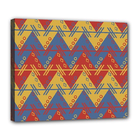 Aztec Traditional Ethnic Pattern Deluxe Canvas 24  X 20   by Nexatart