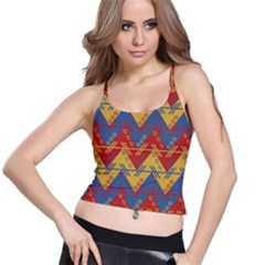 Aztec Traditional Ethnic Pattern Spaghetti Strap Bra Top by Nexatart