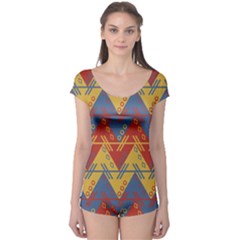 Aztec Traditional Ethnic Pattern Boyleg Leotard  by Nexatart