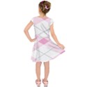 Tablecloth Stripes Diamonds Pink Kids  Short Sleeve Dress View2