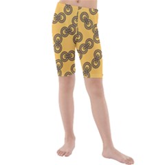 Abstract Shapes Links Design Kids  Mid Length Swim Shorts by Nexatart