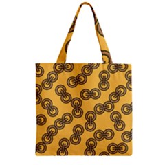 Abstract Shapes Links Design Zipper Grocery Tote Bag by Nexatart