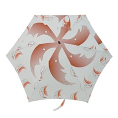 Moon Moonface Pattern Outlines Mini Folding Umbrellas by Nexatart