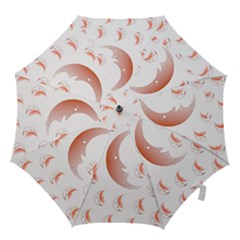 Moon Moonface Pattern Outlines Hook Handle Umbrellas (small) by Nexatart