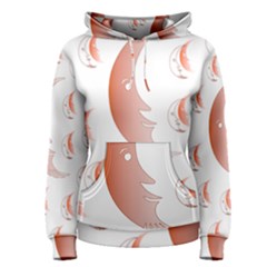 Moon Moonface Pattern Outlines Women s Pullover Hoodie by Nexatart