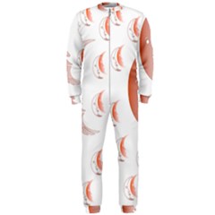 Moon Moonface Pattern Outlines Onepiece Jumpsuit (men)  by Nexatart