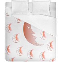 Moon Moonface Pattern Outlines Duvet Cover (california King Size)