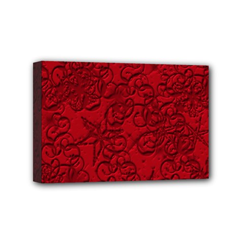 Christmas Background Red Star Mini Canvas 6  X 4 