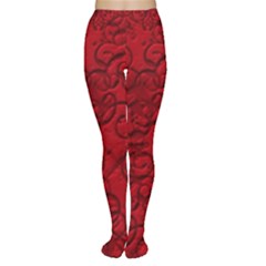 Christmas Background Red Star Women s Tights by Nexatart