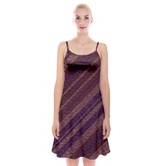 Stripes Course Texture Background Spaghetti Strap Velvet Dress by Nexatart