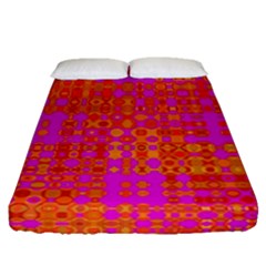 Pink Orange Bright Abstract Fitted Sheet (queen Size) by Nexatart