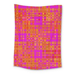 Pink Orange Bright Abstract Medium Tapestry