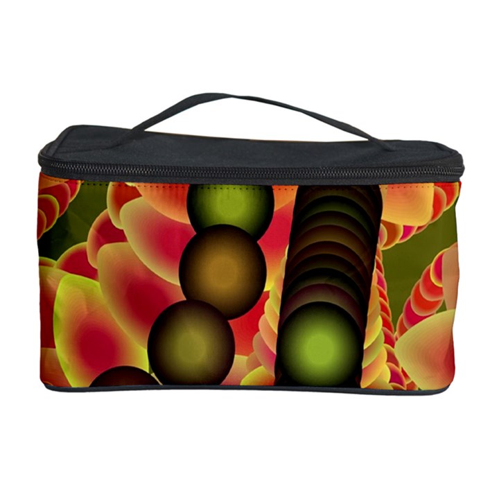 Abstract Background Digital Green Cosmetic Storage Case