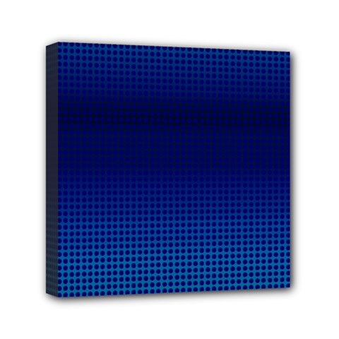 Blue Dot Mini Canvas 6  X 6  by PhotoNOLA