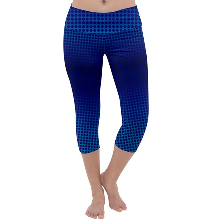 Blue Dot Capri Yoga Leggings