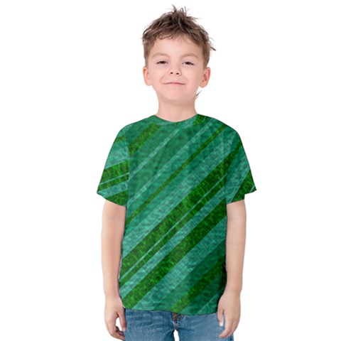 Stripes Course Texture Background Kids  Cotton Tee by Nexatart