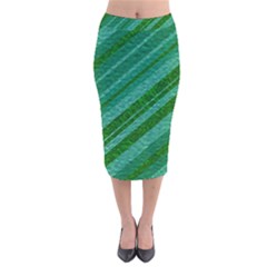 Stripes Course Texture Background Velvet Midi Pencil Skirt by Nexatart