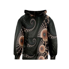 Fractal Black Pearl Abstract Art Kids  Pullover Hoodie by Nexatart