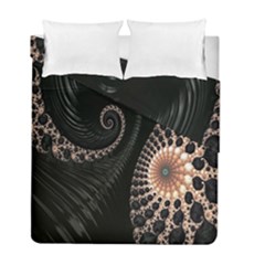 Fractal Black Pearl Abstract Art Duvet Cover Double Side (full/ Double Size) by Nexatart