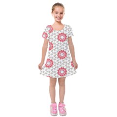 Stamping Pattern Fashion Background Kids  Short Sleeve Velvet Dress by Nexatart