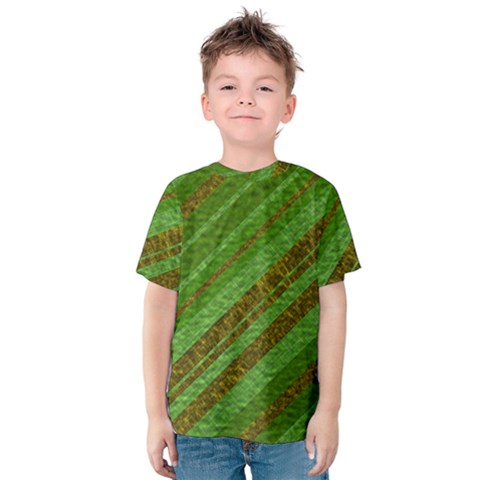 Stripes Course Texture Background Kids  Cotton Tee by Nexatart