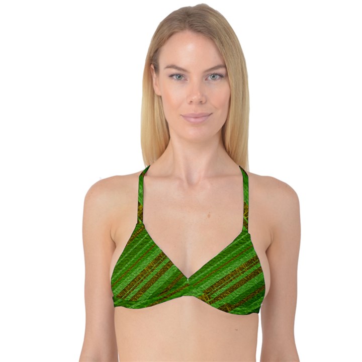 Stripes Course Texture Background Reversible Tri Bikini Top