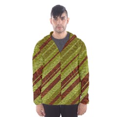 Stripes Course Texture Background Hooded Wind Breaker (men) by Nexatart