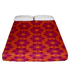 Pattern Abstract Floral Bright Fitted Sheet (king Size) by Nexatart