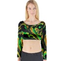 Glowing Fractal A Long Sleeve Crop Top View1