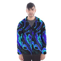 Glowing Fractal C Hooded Wind Breaker (men) by Fractalworld