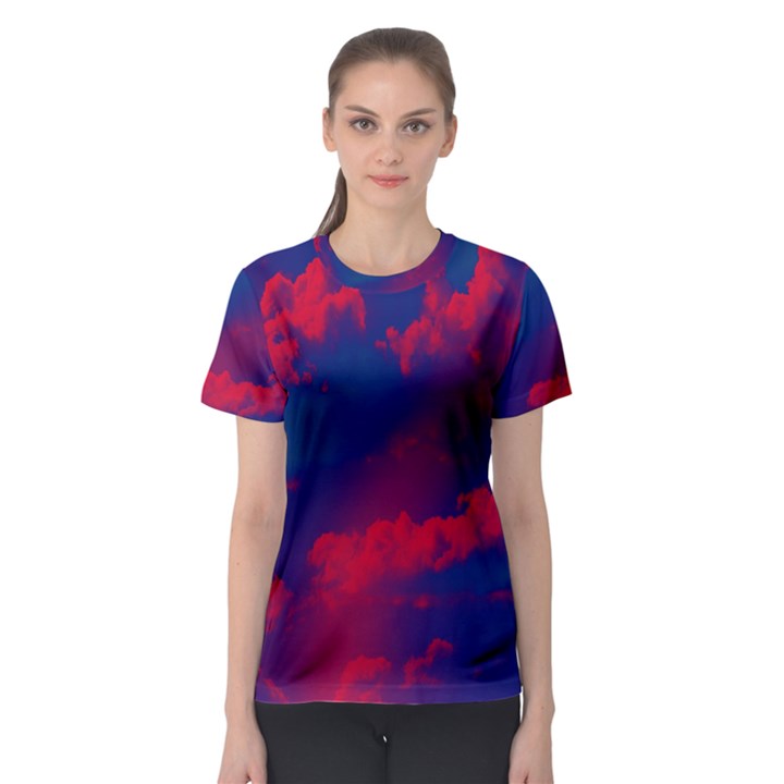 Sky pattern Women s Sport Mesh Tee