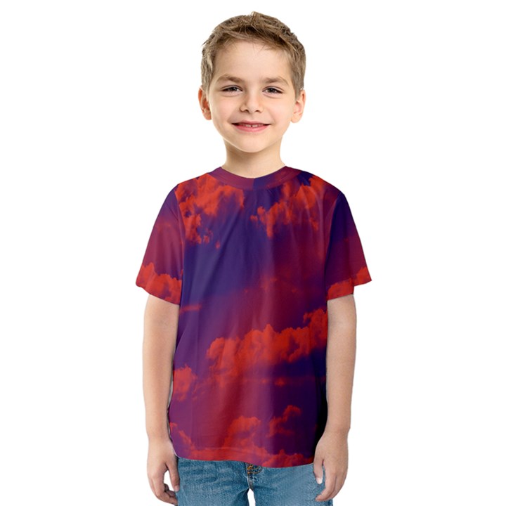 Sky pattern Kids  Sport Mesh Tee