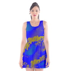 Sky Pattern Scoop Neck Skater Dress