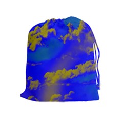 Sky Pattern Drawstring Pouches (extra Large) by Valentinaart