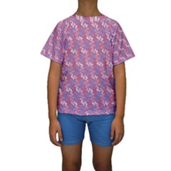 Pattern Abstract Squiggles Gliftex Kids  Short Sleeve Swimwear