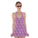 Pattern Abstract Squiggles Gliftex Halter Swimsuit Dress View1