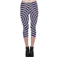 Pattern Stripes Background Capri Leggings  by Nexatart