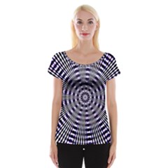 Pattern Stripes Background Women s Cap Sleeve Top by Nexatart